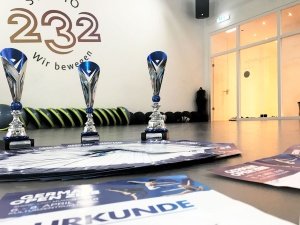 Die Pokale und Urkunden vom German Open 2018
